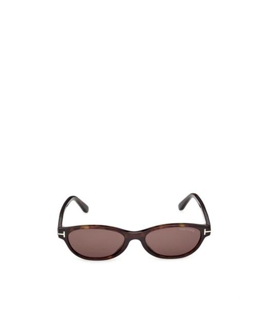 Tom Ford White Eyewear Oval Frame Sunglasses for men