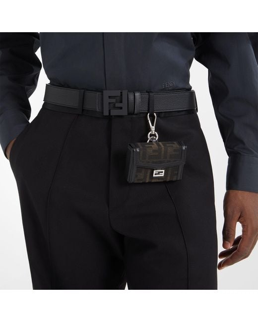 Fendi White Reversible Logo Plaque Belt for men