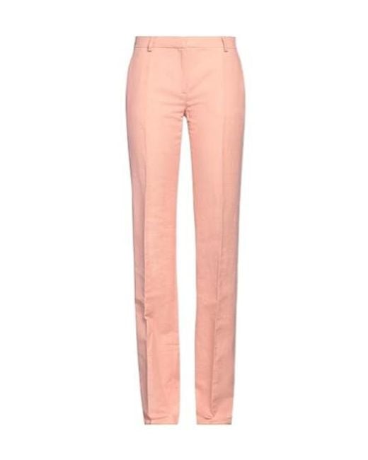Sportmax Pink Solid Straight-Leg Casual Pants