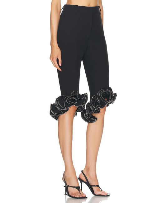 Coperni Black Ruffled Casual Pants