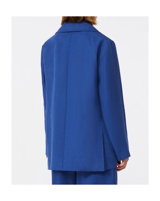 Max Mara Blue Double Breasted Blazer