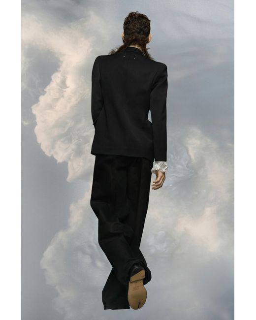 Maison Margiela Black Double-Breasted Tailored Blazer for men