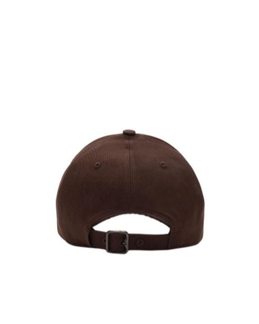 Burberry Brown Thistle Shield Gabardine Baseball Cap