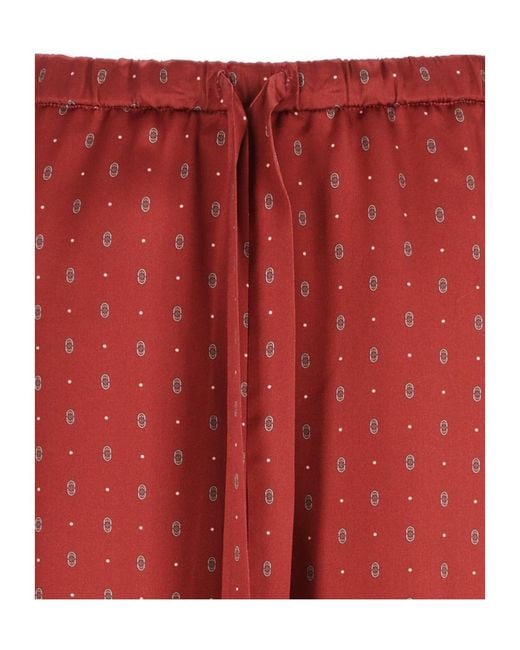 Forte_forte Red Le Club Print Pyjama Pants