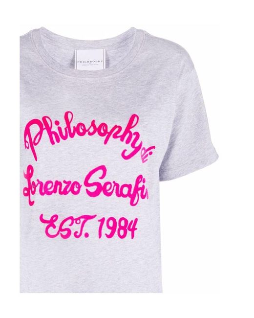 Philosophy Di Lorenzo Serafini White Logo Printed T-Shirt