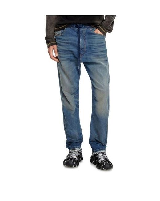 DIESEL Blue Belt-Loop Jeans for men