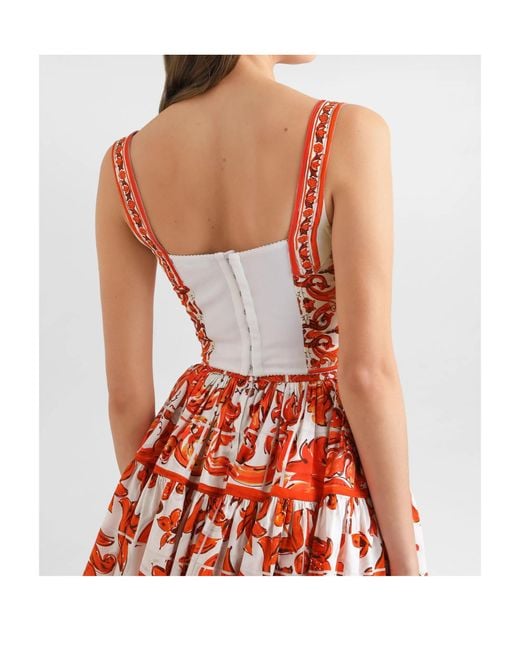 Dolce & Gabbana Red Silk-Blend Crop Top