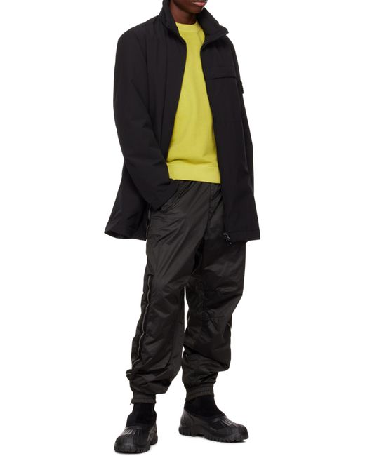 Stone Island Black Logo-Patch Zip-Up Jacket for men