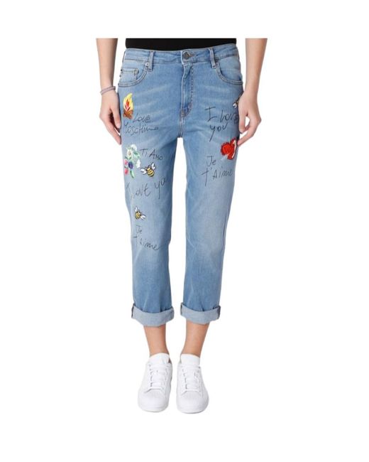 Moschino Blue Printed Jeans