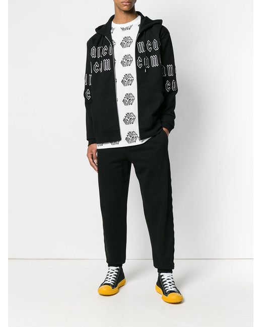 McQ Alexander McQueen Black Logo Print Track Pants for men