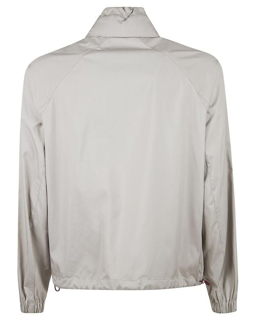 Brunello Cucinelli Gray Zip-Up Hooded Jacket for men