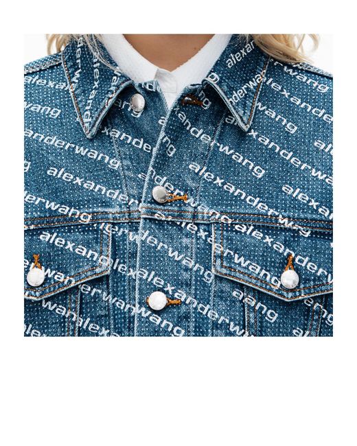 Alexander Wang Blue Button-Up Denim Jacket