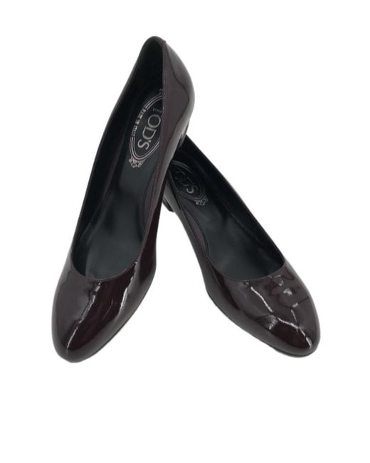 Tod's Black Logo Details Heels