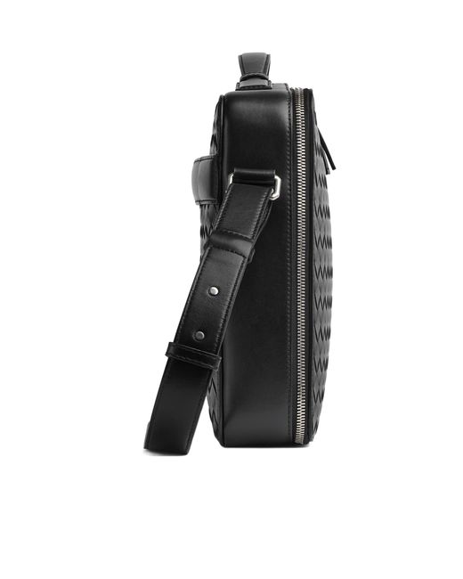 Bottega Veneta Black Getaway Slim Briefcase for men