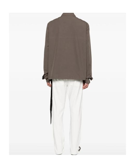 Rick Owens Brown Zip-Up Long Sleeved Jacket for men