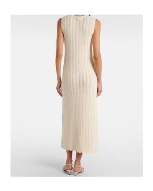 Altuzarra White Sissi Open-Knit Cotton Midi Dress