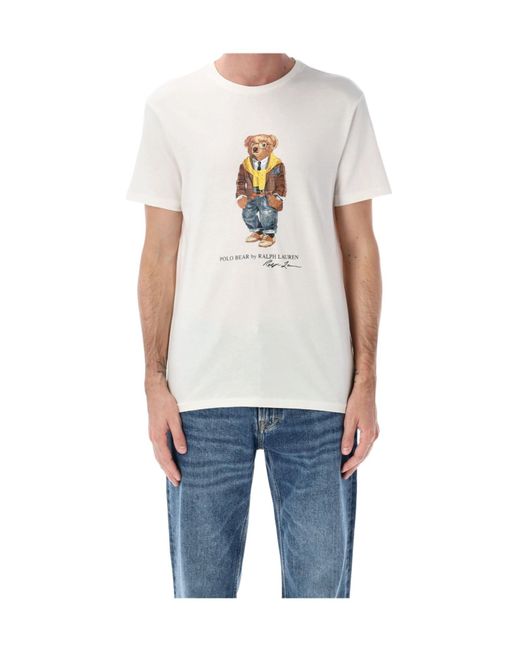 Polo Ralph Lauren Blue Polo Bear Crewneck T-Shirt for men