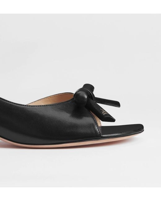 Dior Black Bow Heeled Slingback Sandal