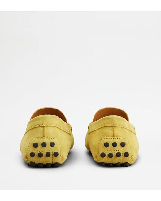 Tod's Yellow Round-Toe Loafers for men