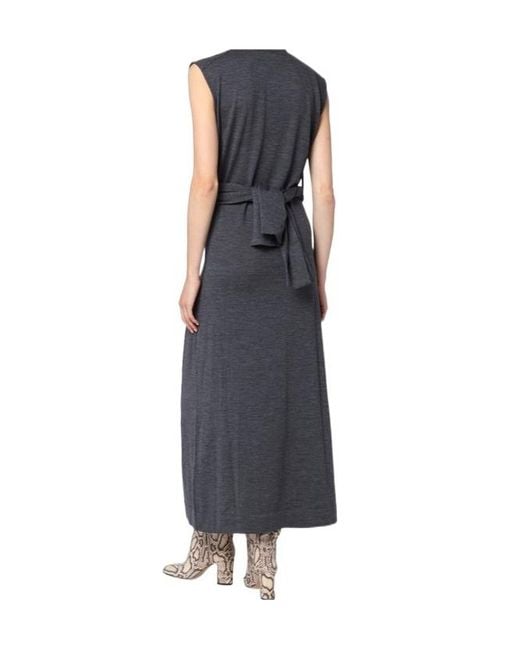 Jil Sander Black Sleeveless Midi Dress
