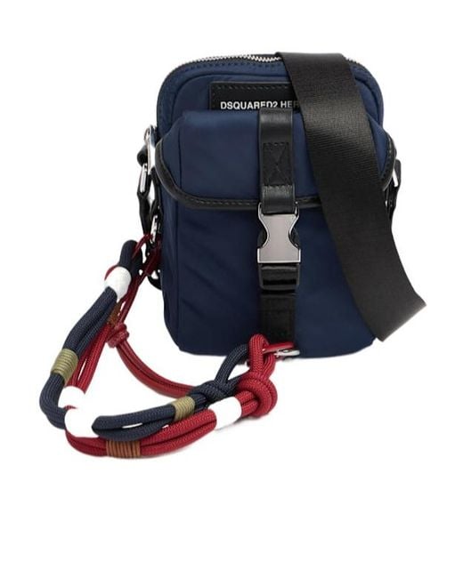 DSquared² Blue Nylon Crossbody Bag for men