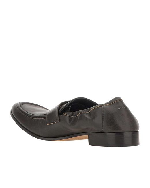 MM6 by Maison Margiela Gray Swing-Toe Slip On Loafers for men