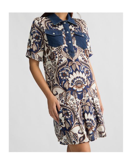 ワンピース LIU JO MINI DRESS PRINTED SATIN Liu Jo Printed Satin Dress | Lyst