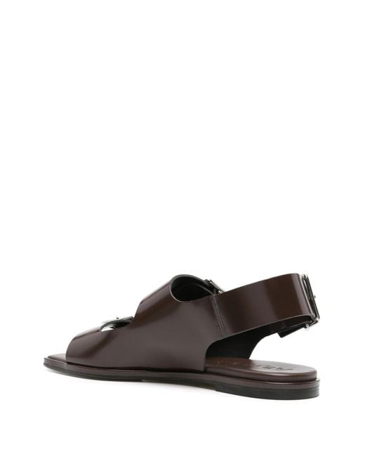 Aeyde Black Buckle-Straps Leather Sandals