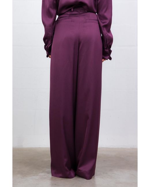 Dries Van Noten Purple Casual Pants With Belt Loops