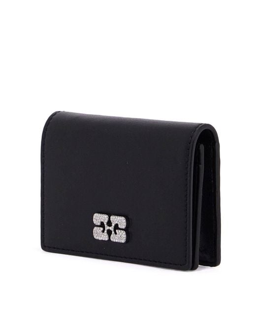 Ganni Black Bou Bifold Cardholder
