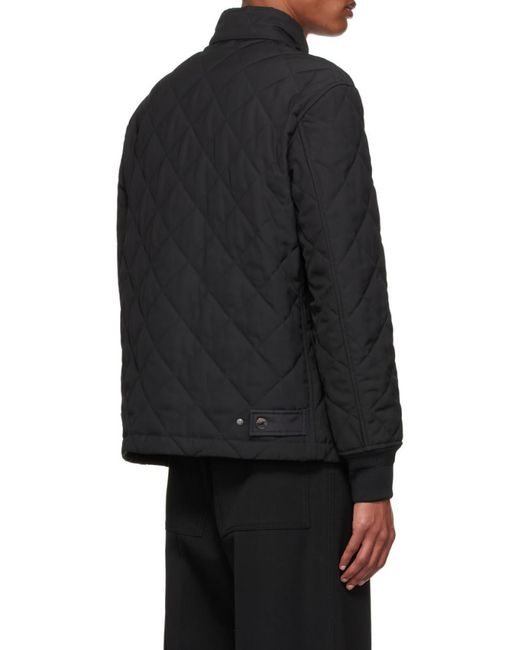 Burberry Black Quilted Zipped Jacket for men