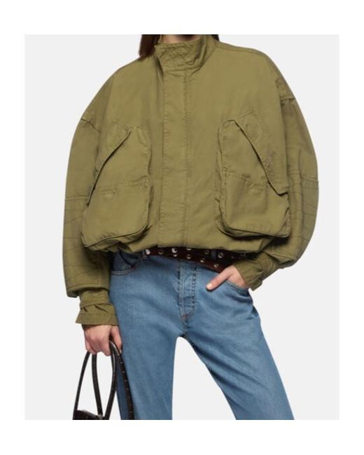 The Attico Green The Logo Patch Bomber Jacket