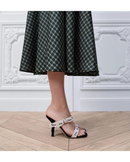 Dior Metallic Heeled Sandal With J'A Straps