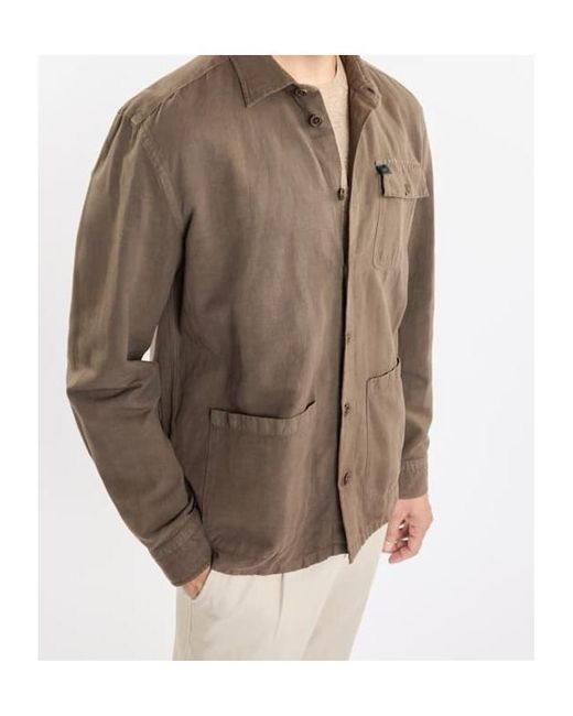 Fay Brown Classic Shirt Jacket for men
