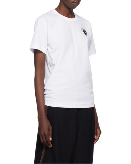 COMME DES GARÇONS PLAY White Crew Neck T-Shirt