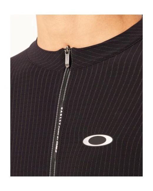 Oakley Black Gridskin Pinstripe Top for men