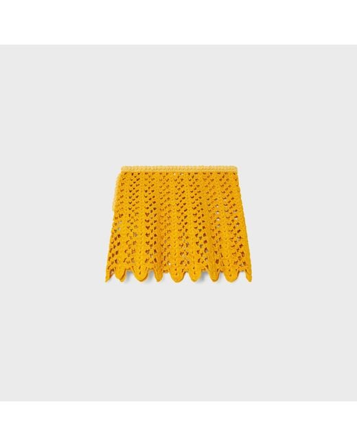 Céline Yellow Mini Skirt