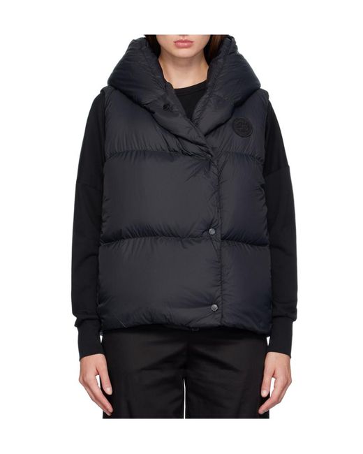 Canada Goose Black Rhoda Hooded Padded Gilet
