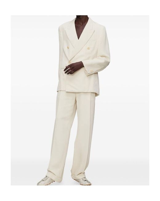 Maison Margiela White Double-Breasted Blazer for men