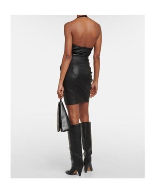 Stouls Black Mouna Leather Miniskirt
