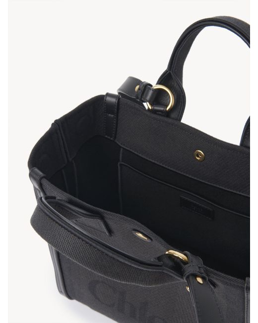 Chloé Black Chloé Carry Logo Detailed Small Tote Bag