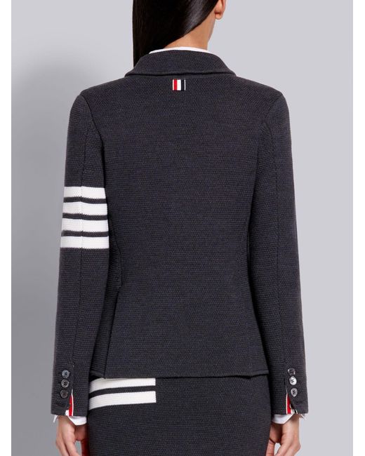 Thom Browne Black 4-Bar Merino Jacket