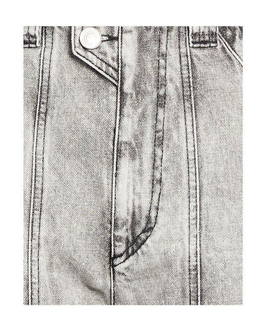Isabel Marant Gray Denim Trousers