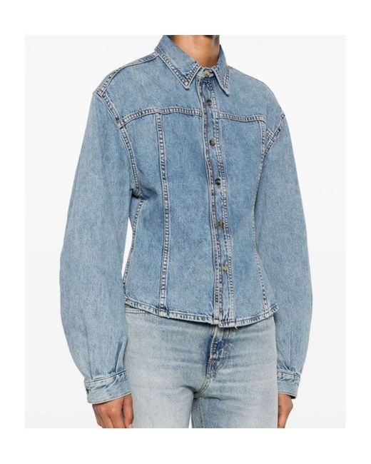Haikure Blue Button-Up Denim Jacket