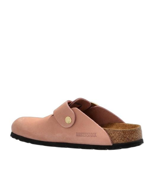 Birkenstock Brown Boston Big Buckle Mules