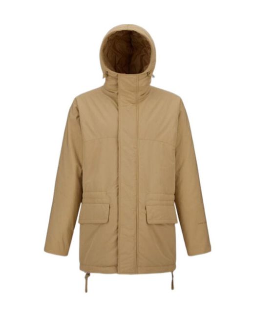 Herno Natural Drawstring Padded Hooded Jacket for men