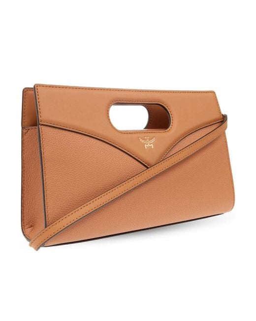 MCM Brown Small Diamond Tote Bag