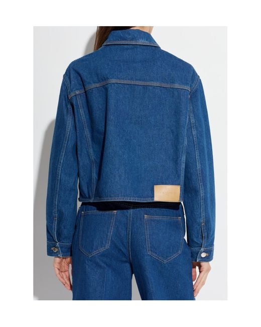 Maison Kitsuné Blue Maison Kitsuné Denim Cropped Jacket