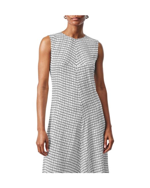 Fendi Gray Silk Sleeveless Midi Dress