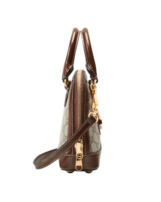 Gucci Brown Horsebit 1955 Mini Top Handle Bag